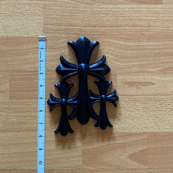 RARE Large 8” CH Black Triple Cross Decor - Picture 7 of 8